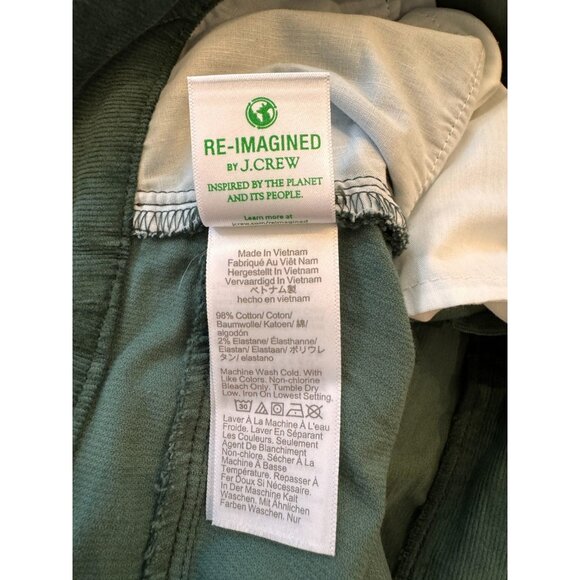 NWT J Crew Corduroy Mini Skirt A-line Dark Green Womens Size 12 - Picture 7 of 9